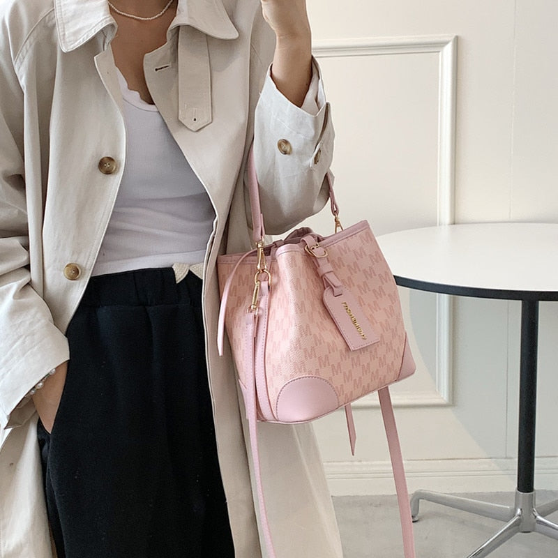 Kukombo Trendy Drawstring Bucket Bag for Women