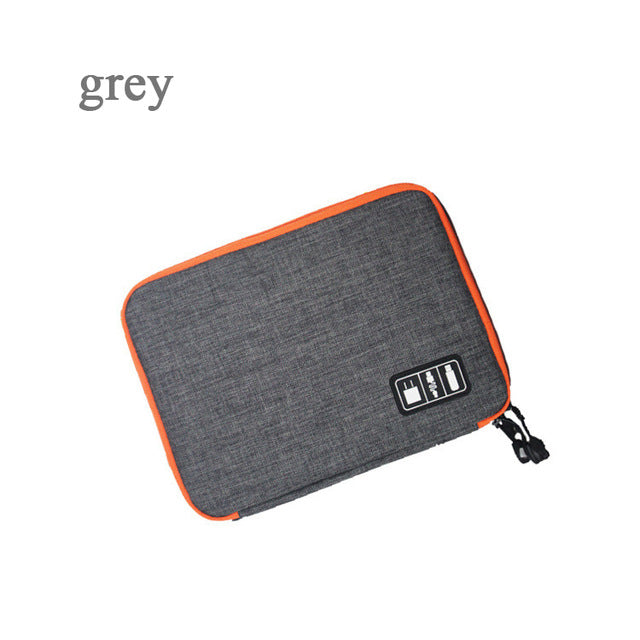 Yesello Premium Nylon Travel Organizer with USB Cable, Earphone, and Power Bank Storage