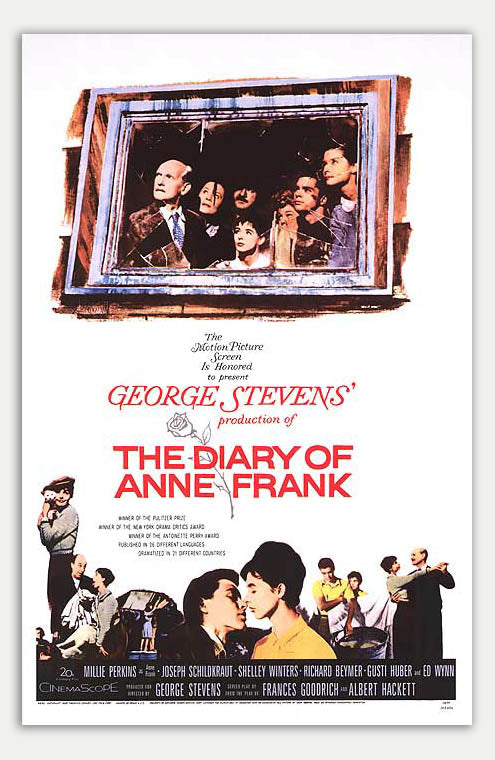Vintage 1959 "Diary of Anne Frank" Movie Poster - 11 x 17
