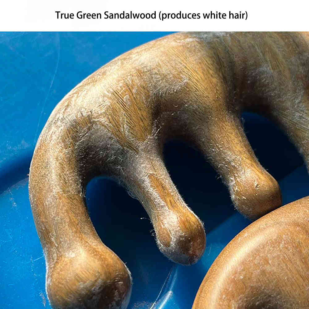 Green Sandalwood Meridian Massage Comb for Health Hair Therapy