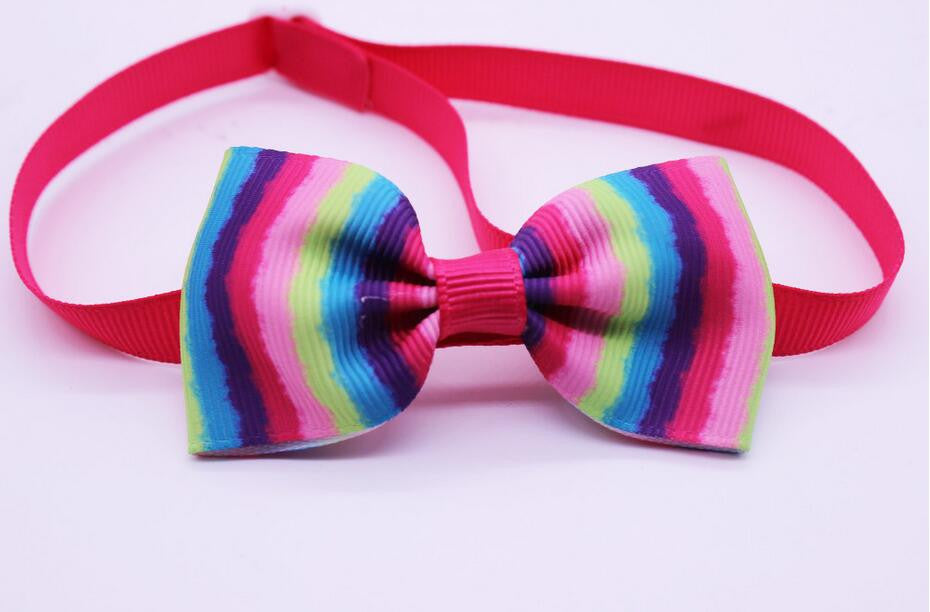 100pcs Mix Style Dog Bow Ties - Adjustable Neckties for Pups, Grooming Essentials