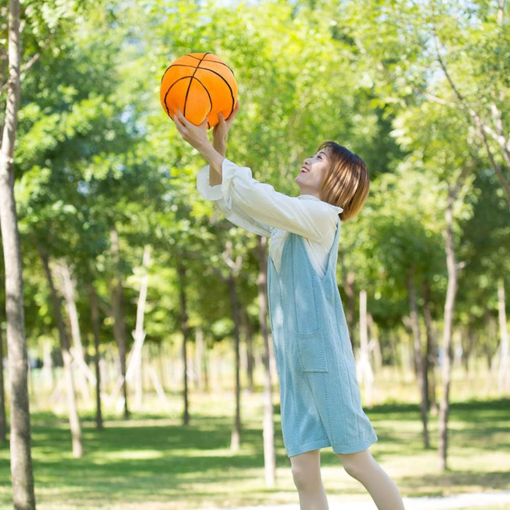 XIYUAN 11.8Inch Plush Basketball Pillow, Soft & Cuddly Sports Decor for Kids