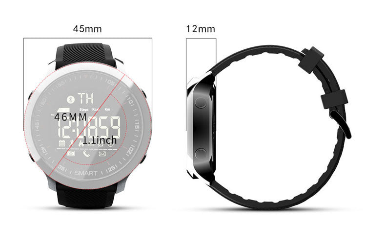 MK18 TPU Wristband Smart Watch with Glass Screen