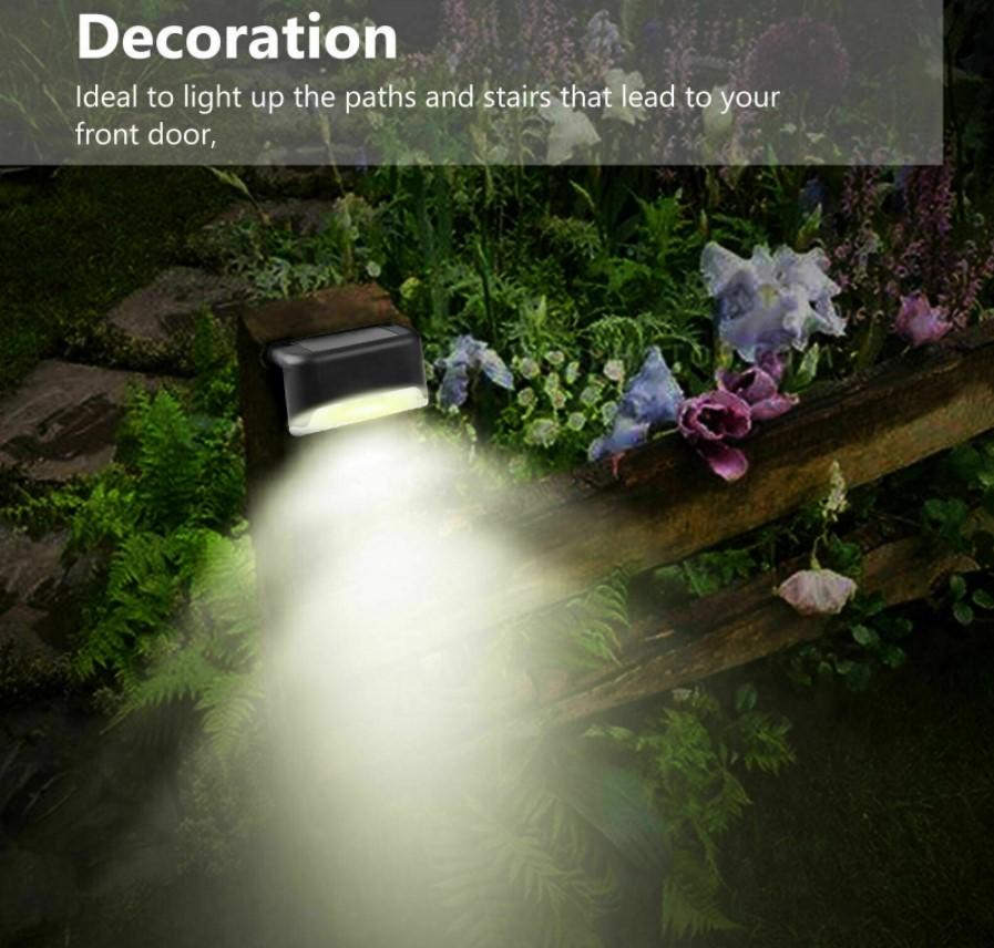 4-Piece Solar LED Outdoor Lighting Set for Patio, Garden, and Deck