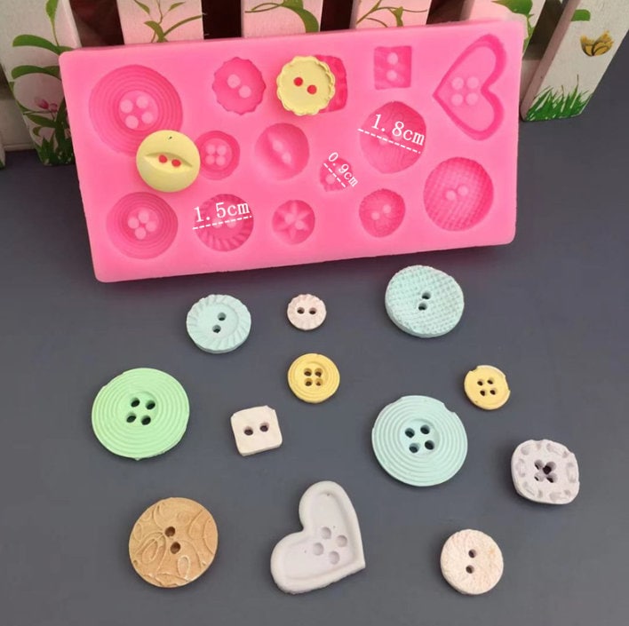 Silicone Button Mold - Versatile Crafting Tool for Buttons, Jewelry & More
