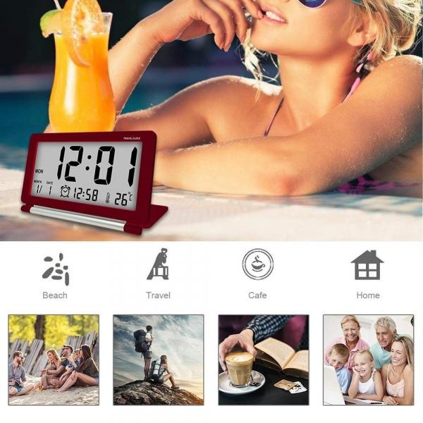 Portable Digital Travel Alarm Clock with Multifunction