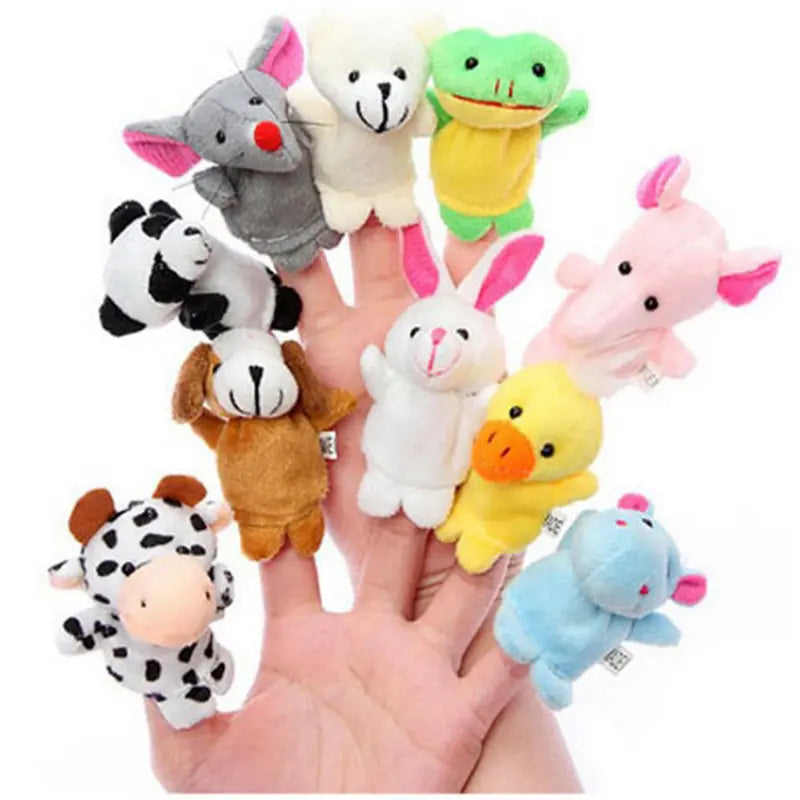 10-Piece Set: Adorable Mini Plush Finger Puppets for Kids