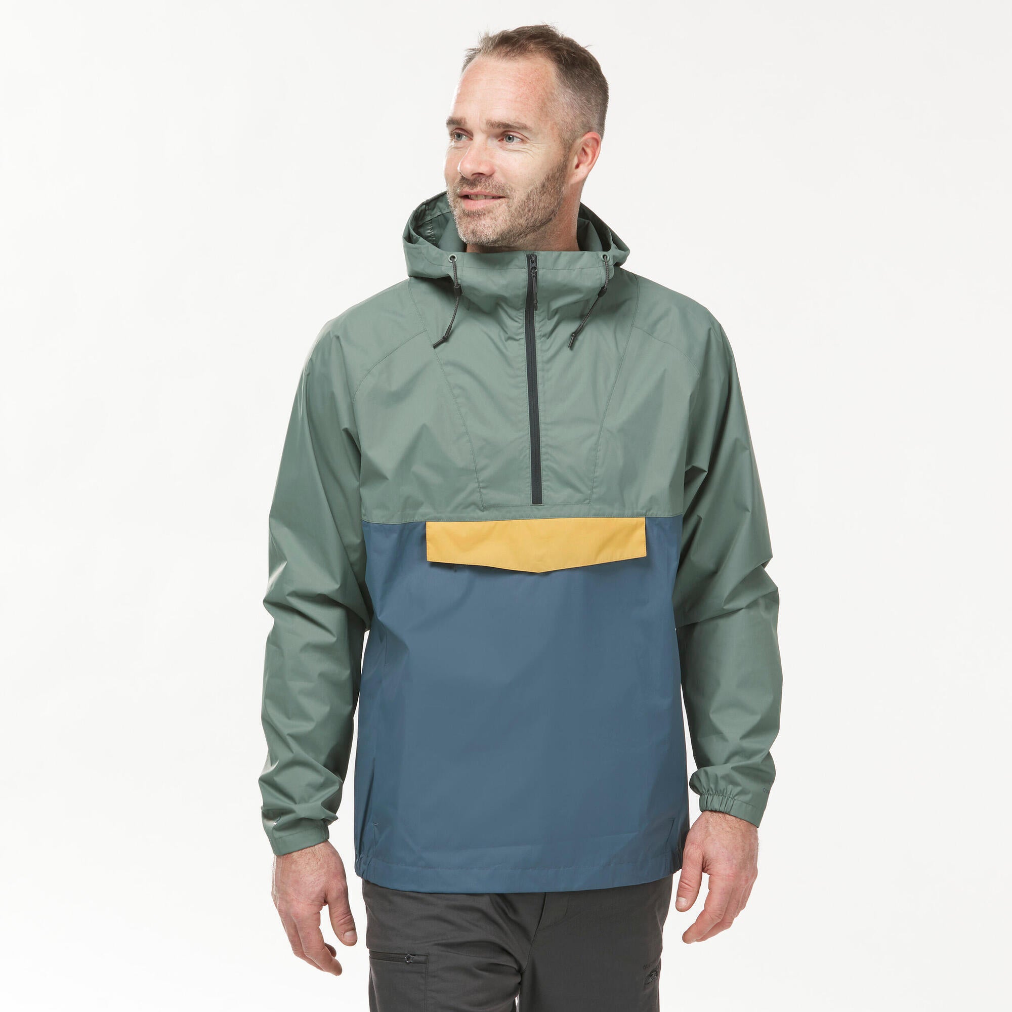 Men's Eco-Friendly Waterproof Hiking Jacket NH150
