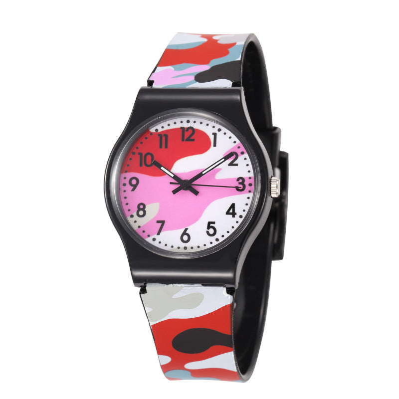 Waterproof Cartoon Quartz Watch with PVC Strap