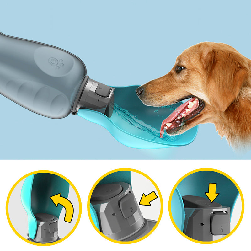 Portable Dog Water Dispenser with Large Capacity and Foldable Bowl