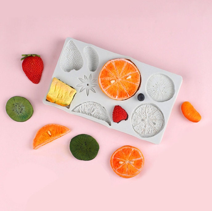 3D Fruit Silicone Molds for Creative Candy and Cake Decorations
