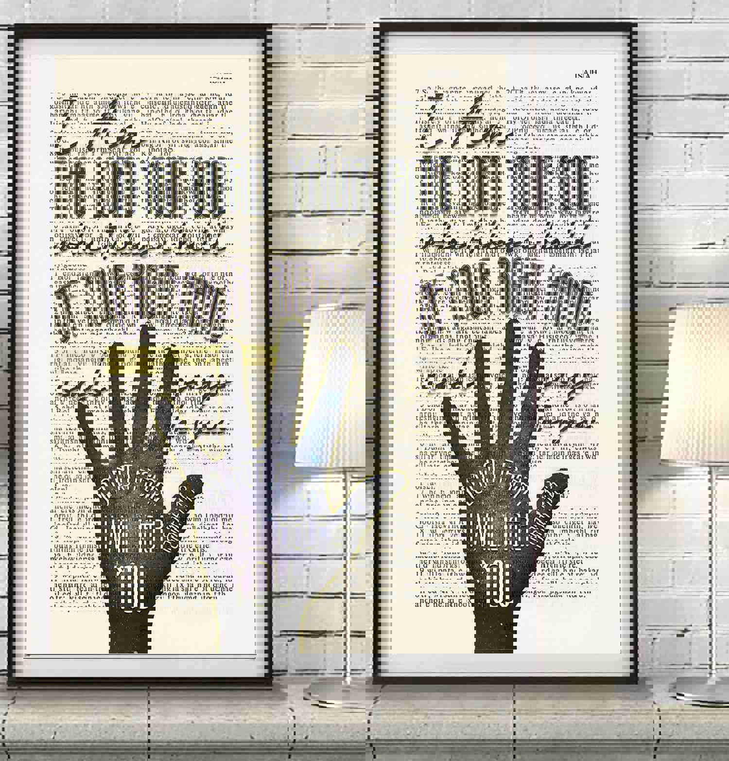 Isaiah 41:13 Christian Art Print - Encouragement from the Bible