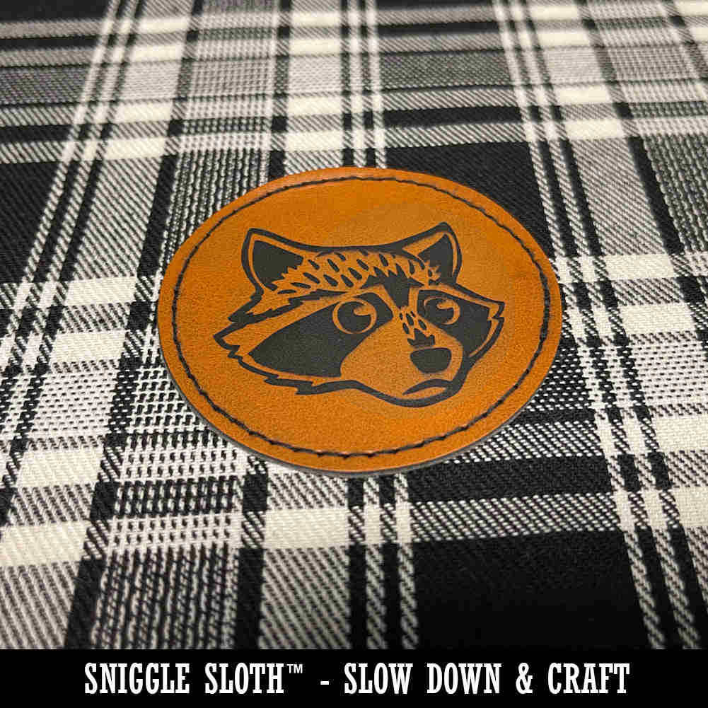 Unique Round Faux Leather Iron-On Emoticon Patch
