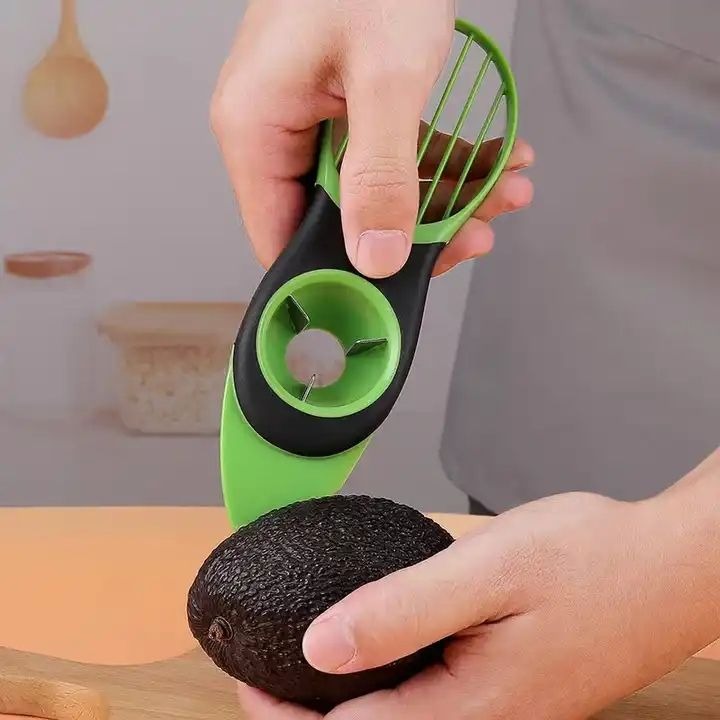 Multi-Functional Plastic 3-in-1 Avocado Knife Set