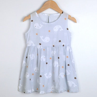 Girls Polka-Dot Summer Suspender Dress