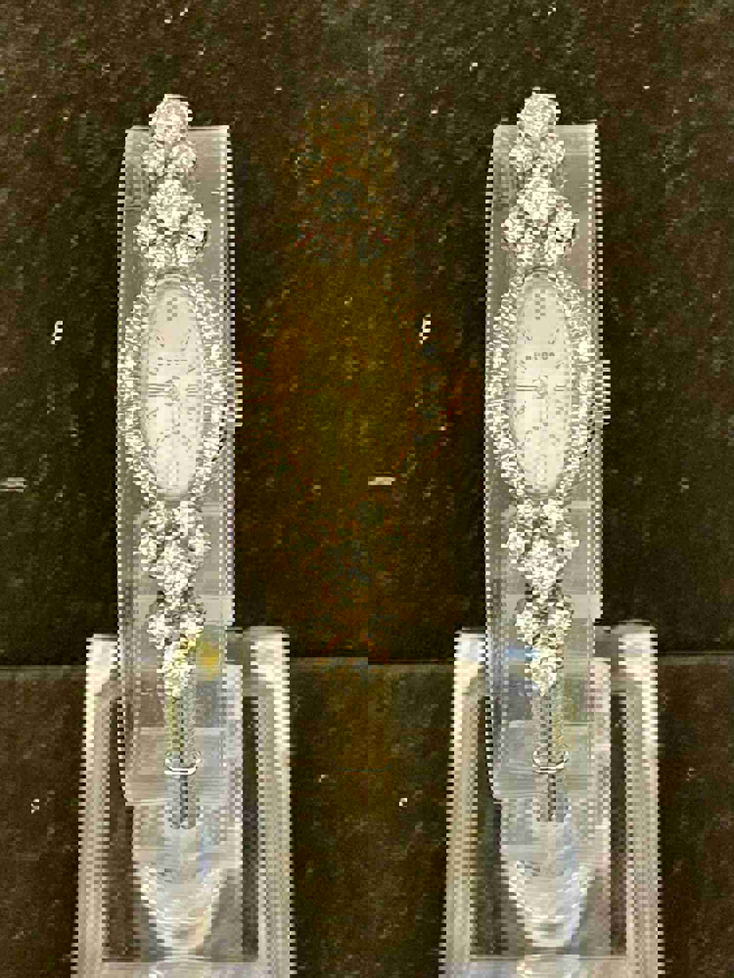 Bulova Oval Diamond Ladies Watch in Solid White Gold