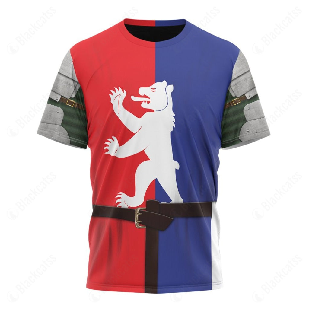 Historical Knight Armour Inspired Fight Club Custom T-Shirt