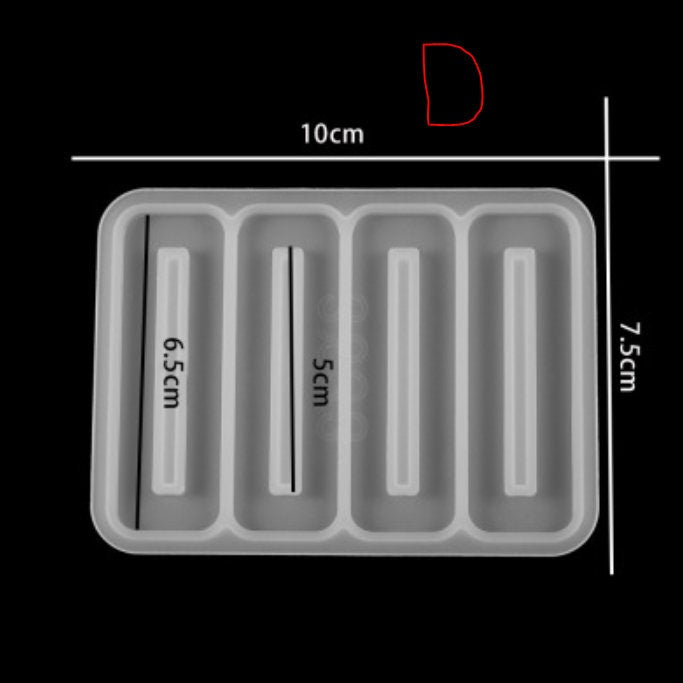 Silicone Hair Barrette Molds for Creative Epoxy Crafts