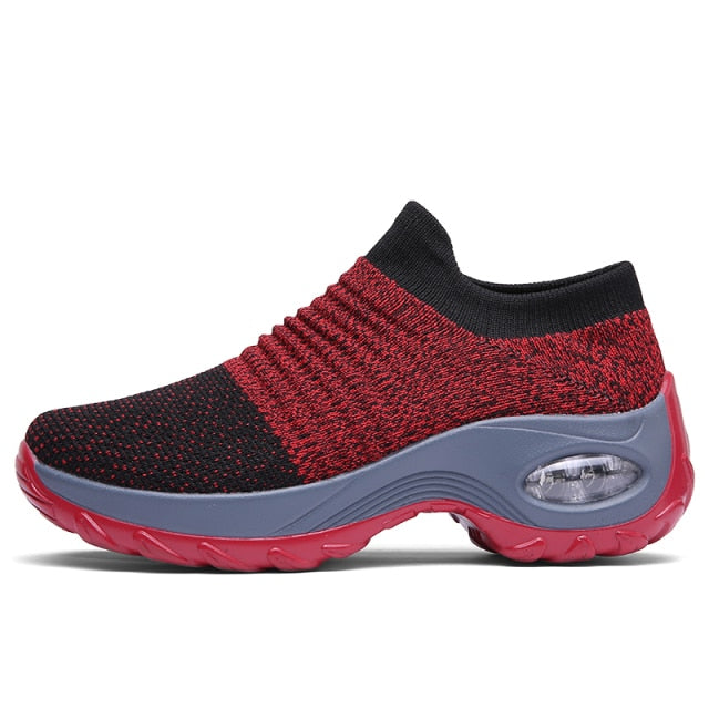 Women's Air Cushion Sports Shoes - 5cm Height Increase, Breathable & Comfortable Walking Sneakers