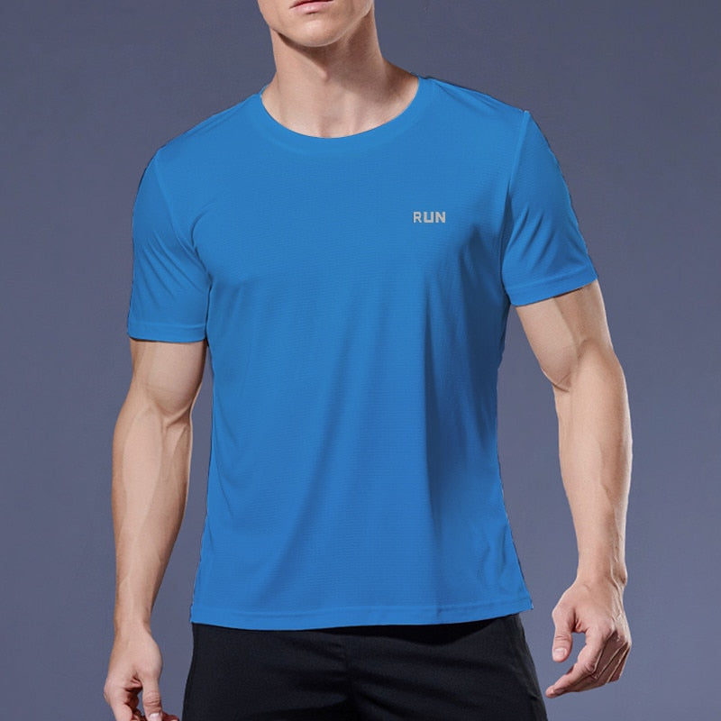 High-Performance Men's Running T-Shirt, Quick-Dry, Short Sleeve, Fitness Gym Wear