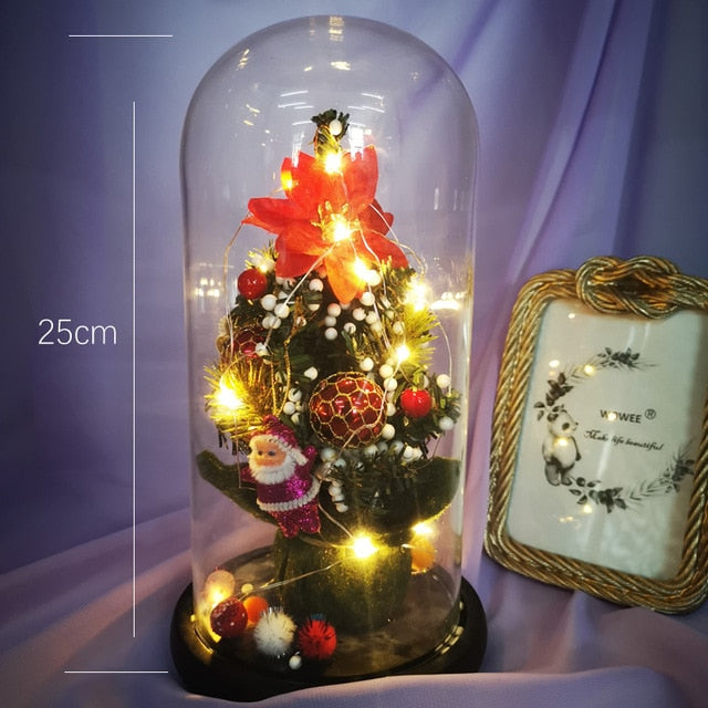Miniature LED Christmas Tree Decorations with Lantern Lights