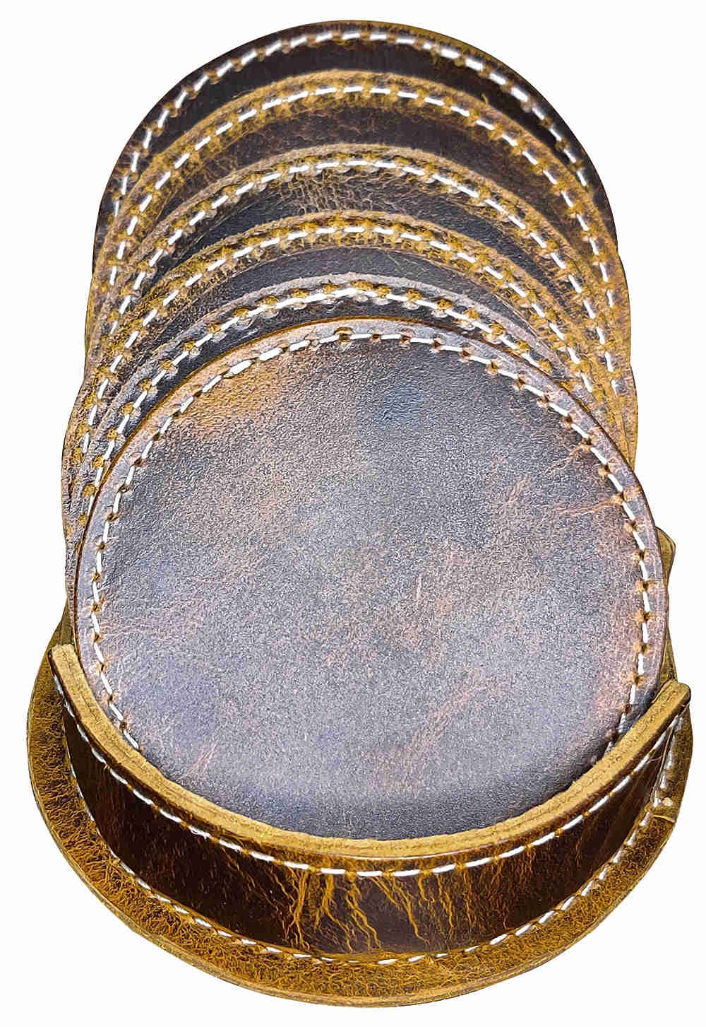 Handcrafted Leather Coasters Set - Elegant Drink Accessories