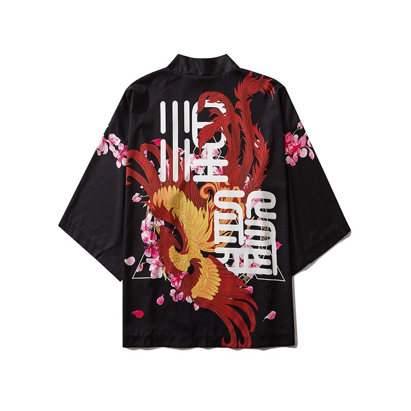 Japanese Anime Style Whale Print Kimono for Men & Women