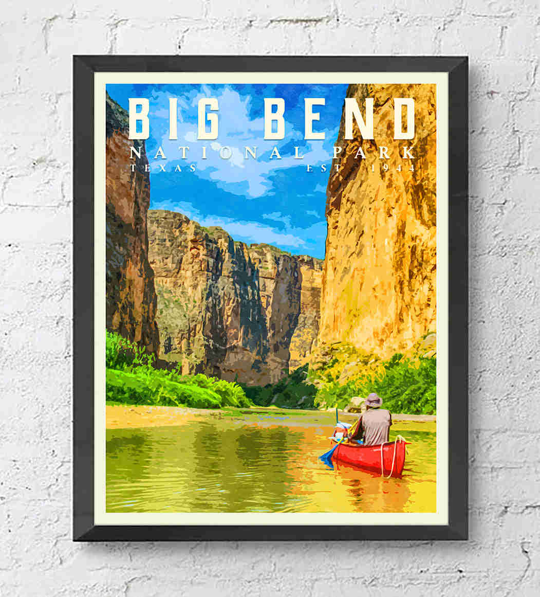 Big Bend National Park Art Print - Vibrant Texas Landscape