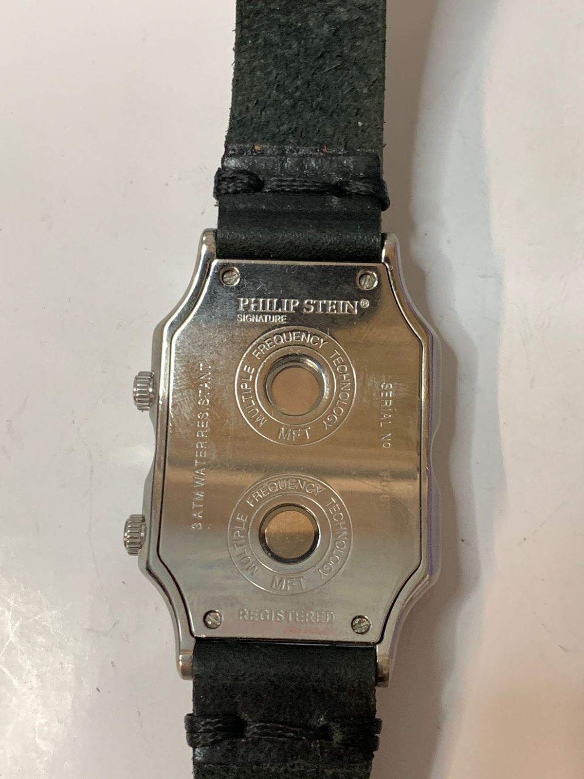 Philip Stein Dual Time Men's Stainless Steel Watch - Rare Discontinued Model