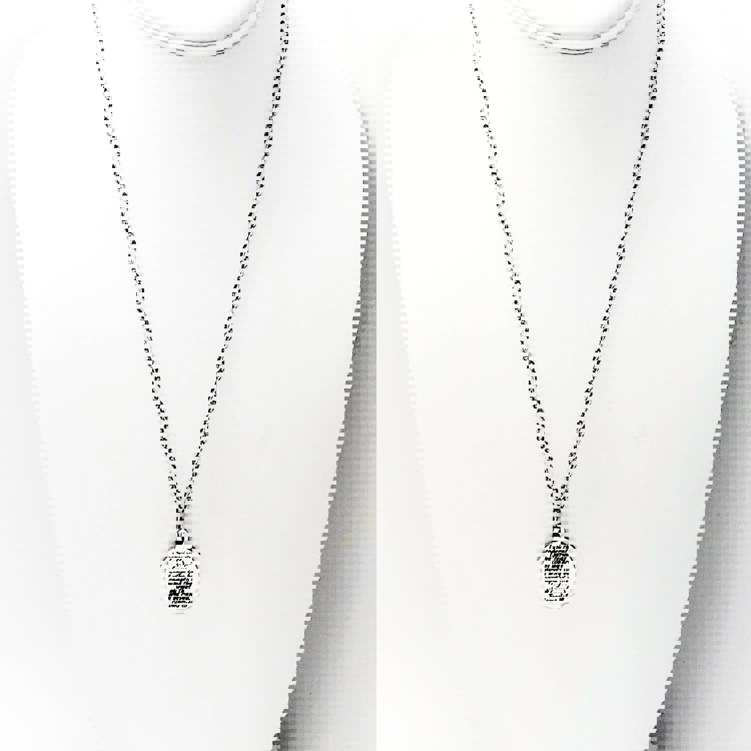 Stainless Steel Engraved Scripture Necklace, Romans 8:18
