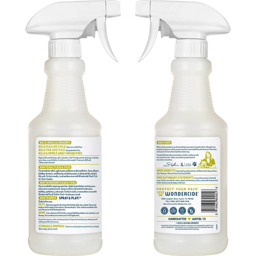 Natural Wondercide Lemongrass Flea, Tick & Mosquito Spray for Pets and Home