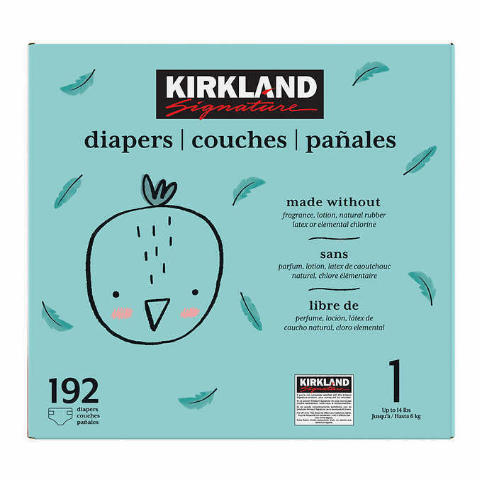 Kirkland Signature Diapers Sizes 1-2 with Health and Outdoors Wipes