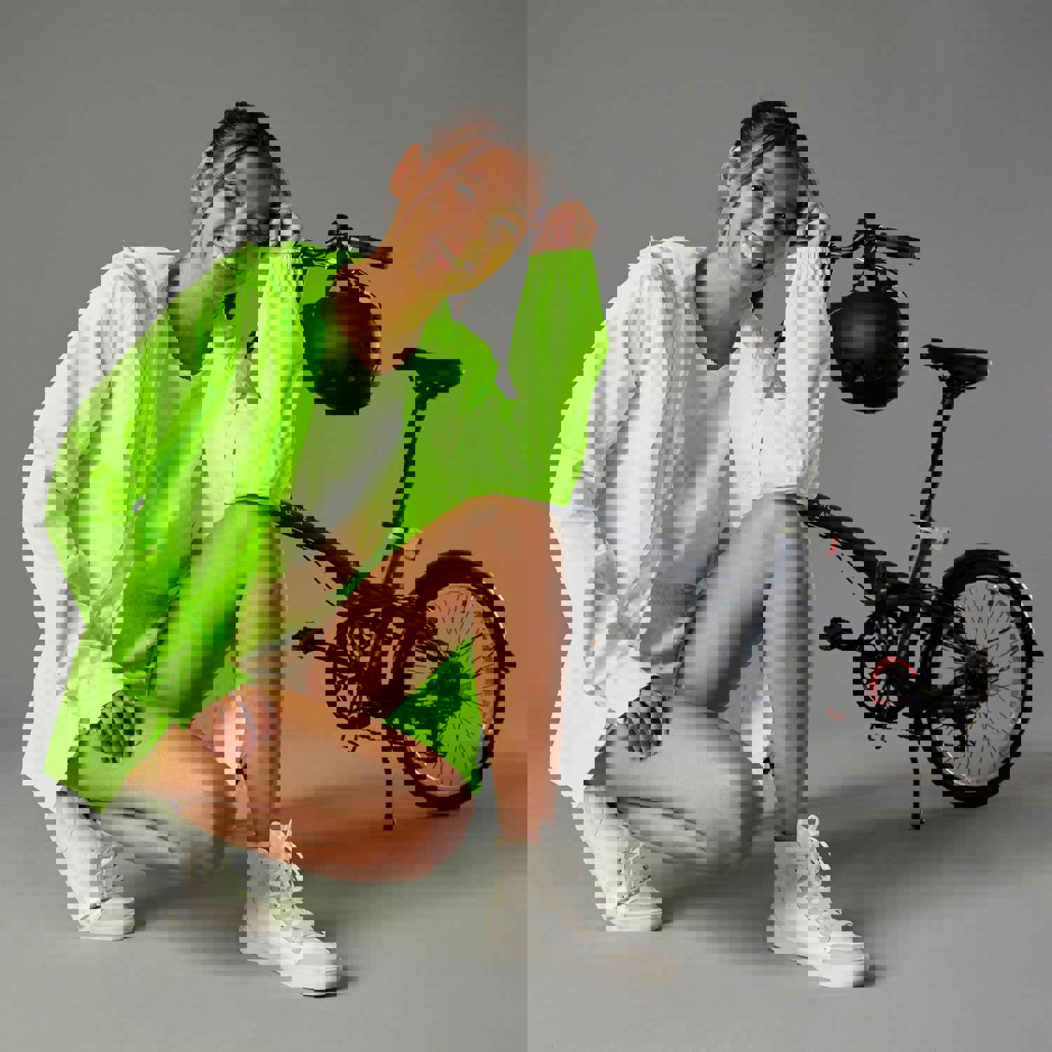 Btwin UC100 Women's High-Visibility, Waterproof Cycling Jacket