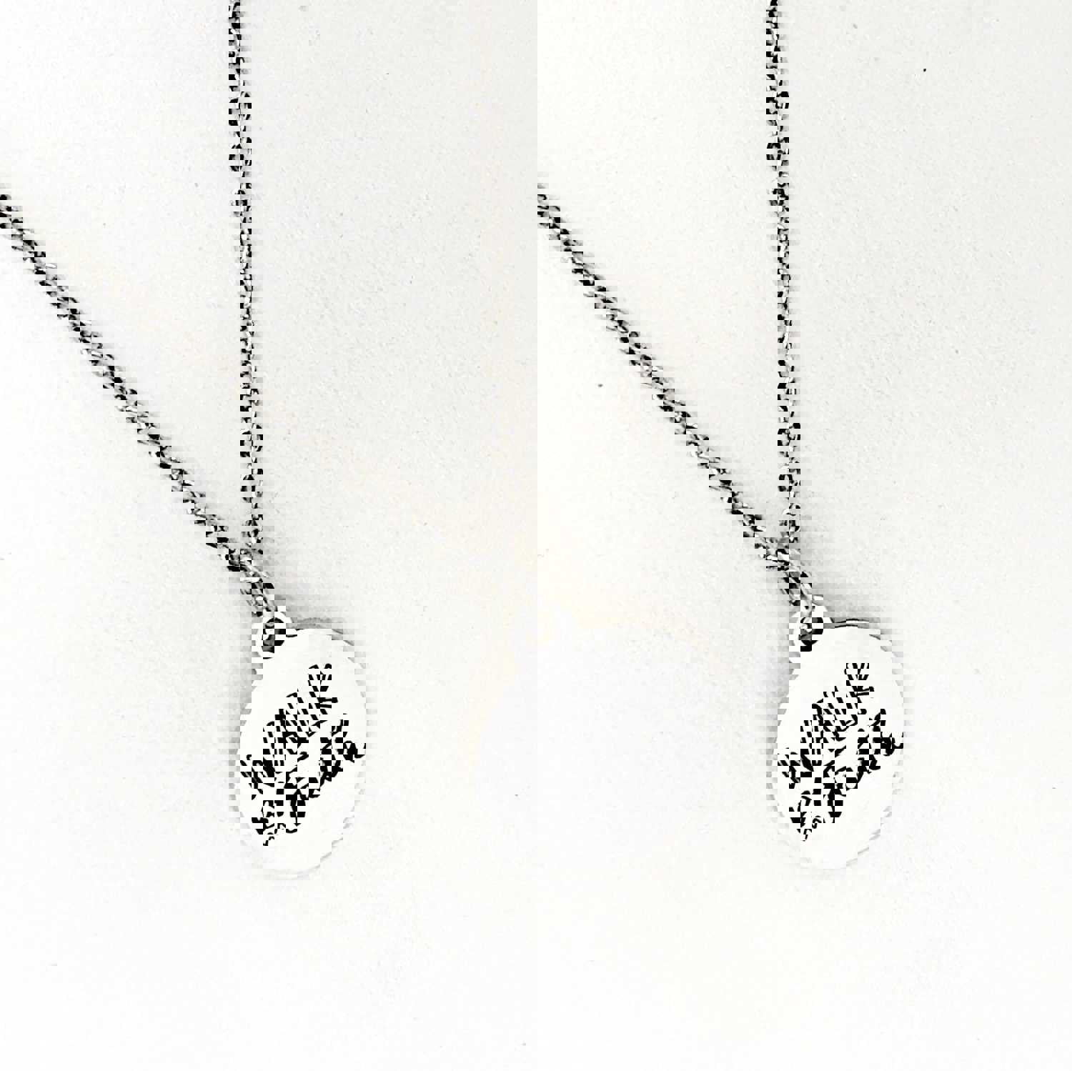 Stainless Steel Faith Necklace, Walk by Faith Charm