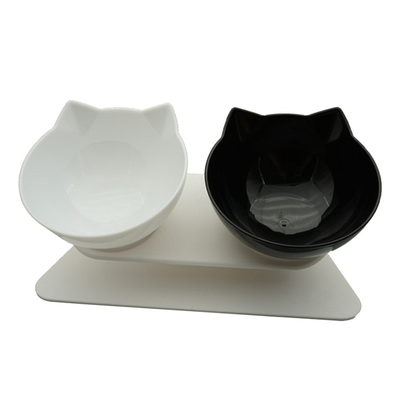 Non-Slip Double Pet Bowl with Stand for Cats and Dogs