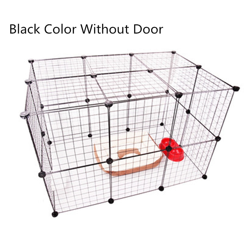 Collapsible Iron Pet Playpen for Small Dogs, Cats, and Small Animals