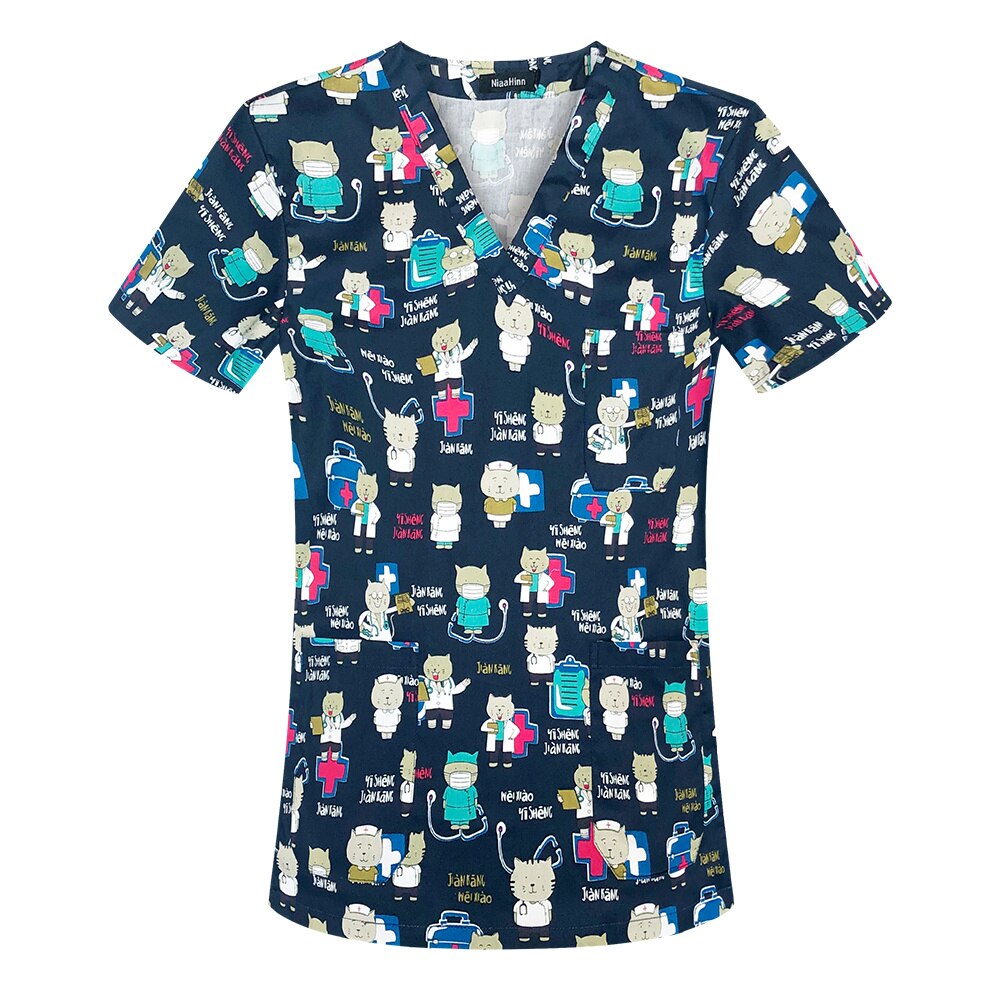 Unisex Medical Scrubs with Anime-Inspired Prints