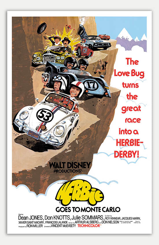 Herbie Goes to Monte Carlo - 11 x 17 Movie Poster Reprint