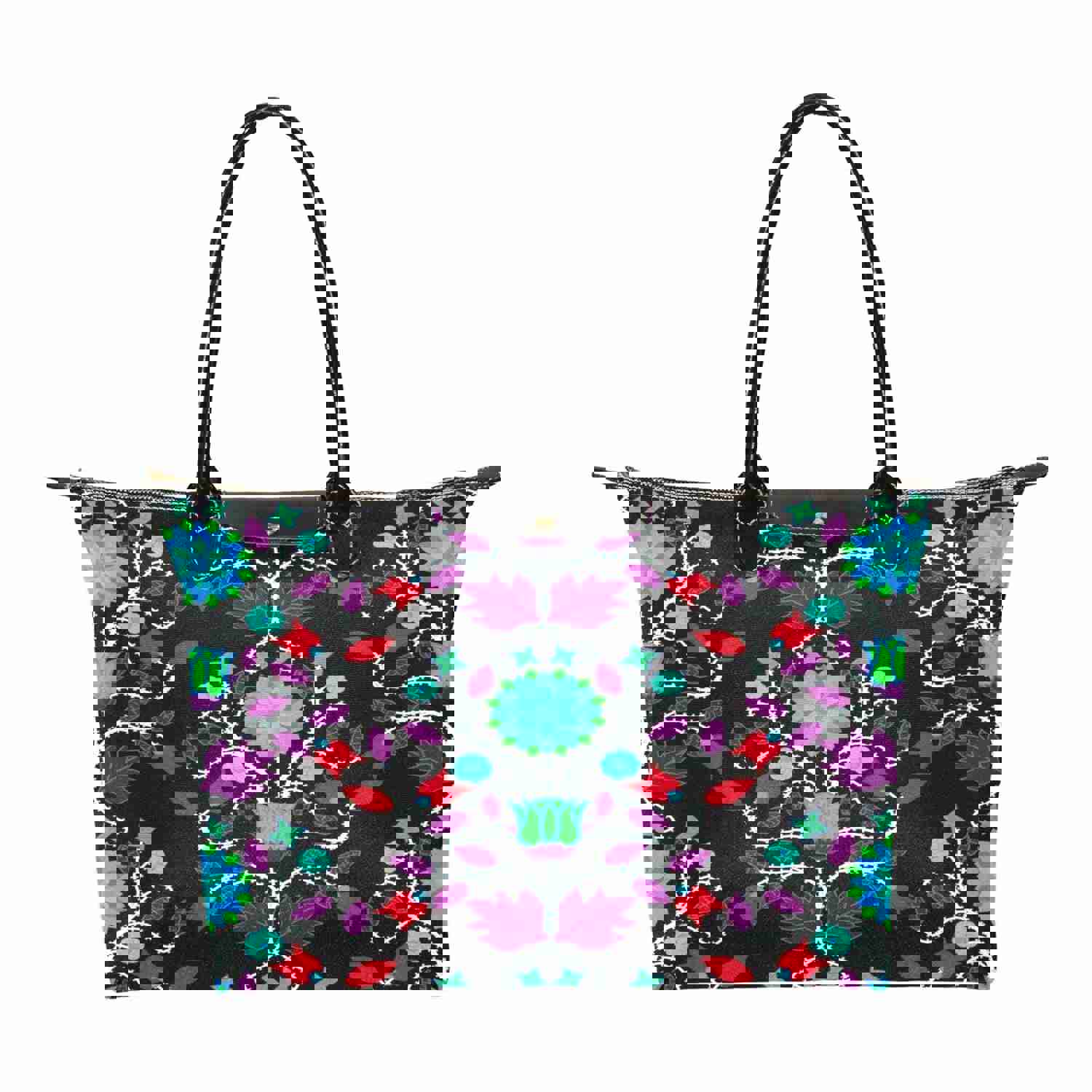 Stylish Nylon Floral Beadwork Single-Shoulder Handbag