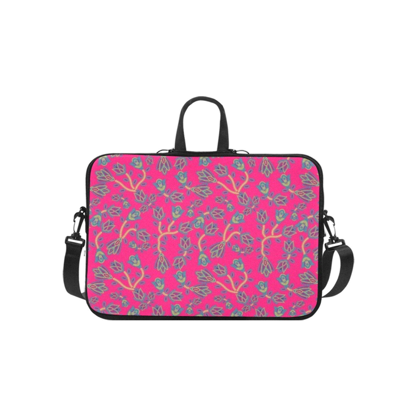 Beaded Floral Neoprene Laptop Bag