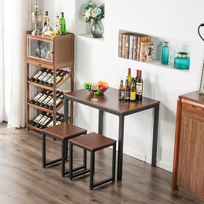 Modern 3-Piece Metal Dining Set with Natural Style