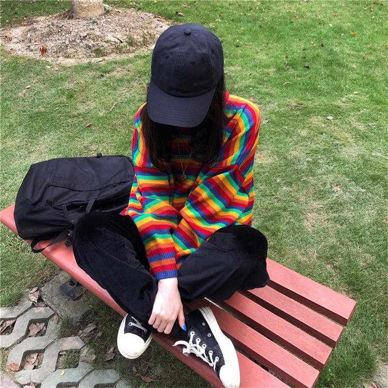 Women's Striped O-Neck Sweater with Casual Style