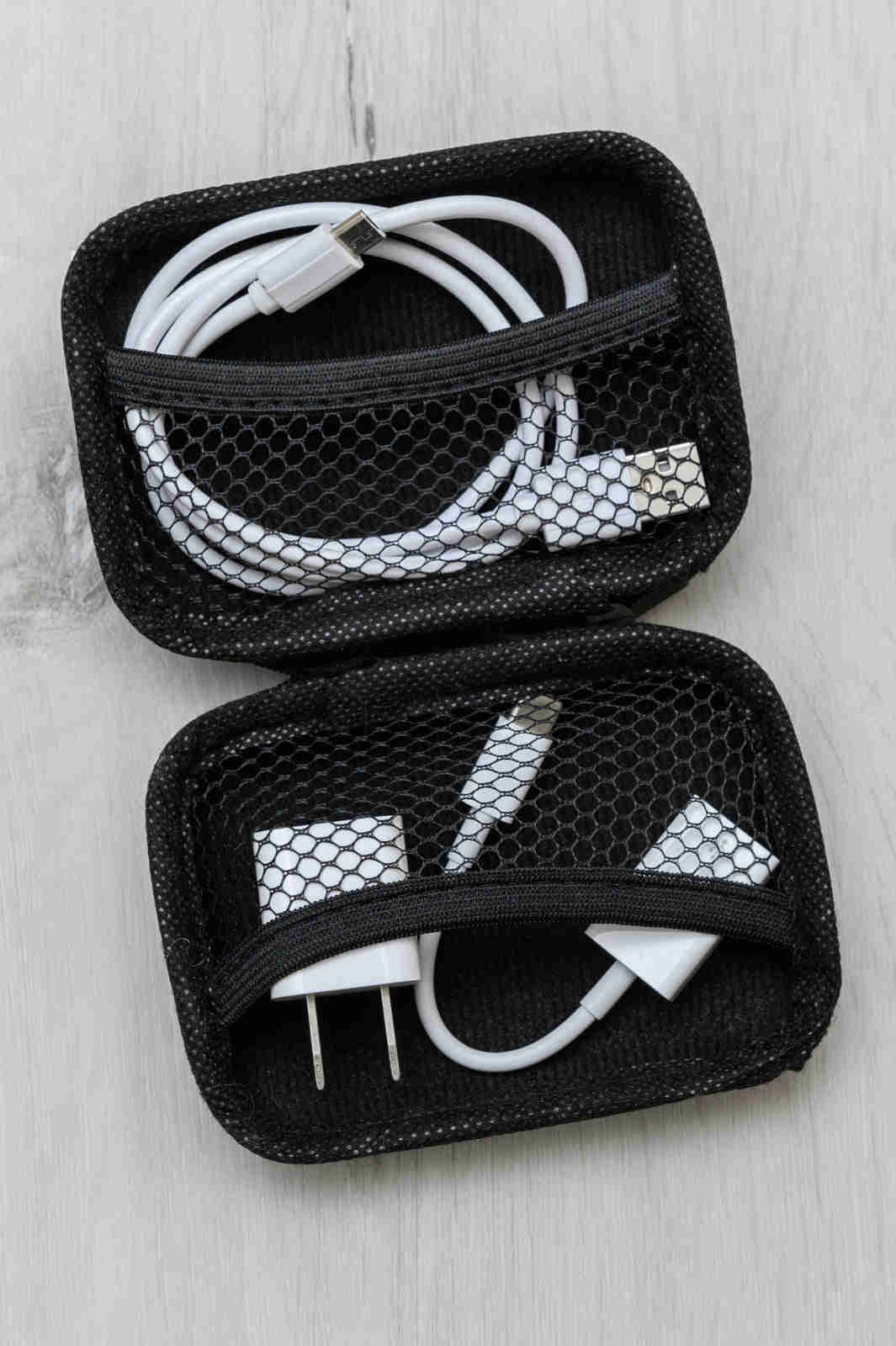 Black Tech Accessory Organizer Pouch