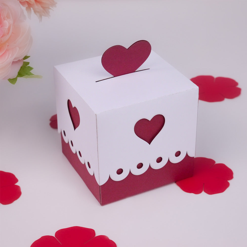 Laser-Cut Heart-Shaped Cardboard Gift Box