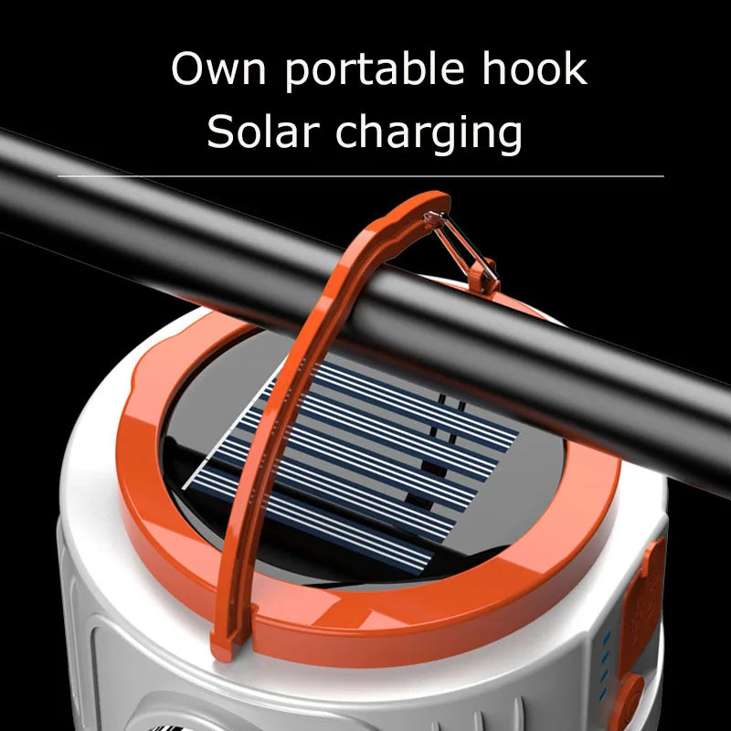 Solar-Powered Camping Lantern with USB Charging and Remote Control