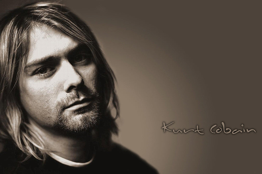 Nirvana Kurt Cobain Classic Black and White Music Poster