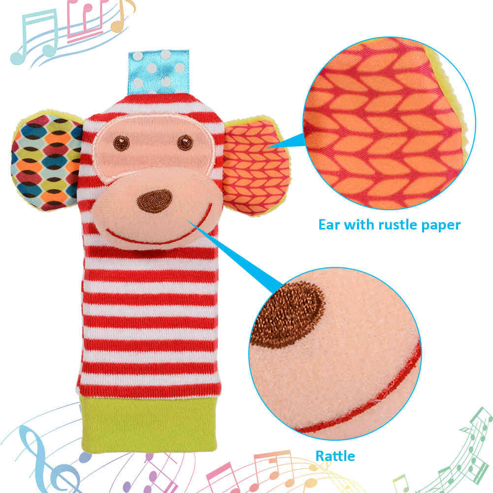 ACEKID 8pcs Plush Animal Toys for Baby Early Education