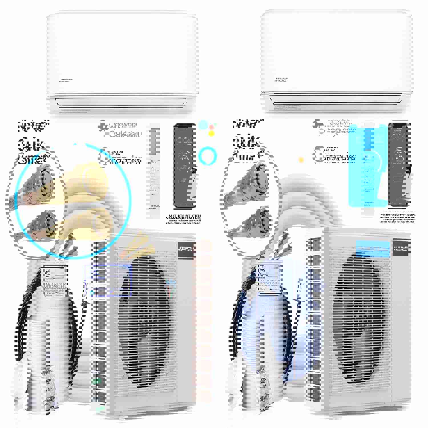 MrCool 4th Gen 12K BTU Ductless Air Handler, 115V, 25ft Cable