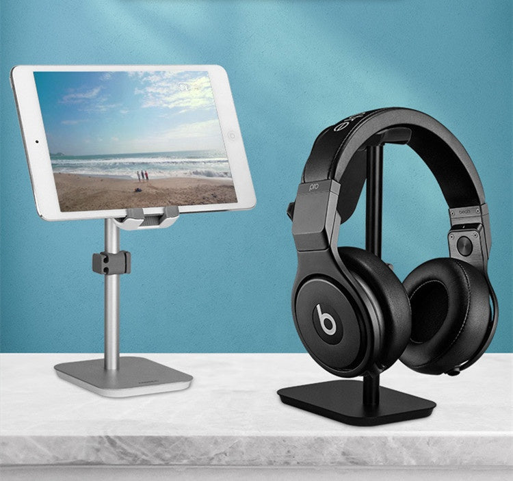 Aluminum Alloy Adjustable Stand for Phones, Tablets, and Headphones
