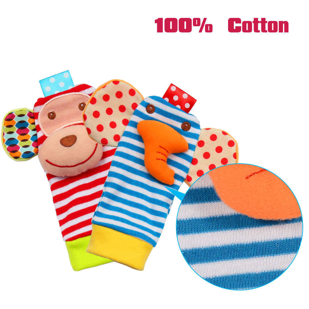 ACEKID 8pcs Plush Animal Toys for Baby Early Education